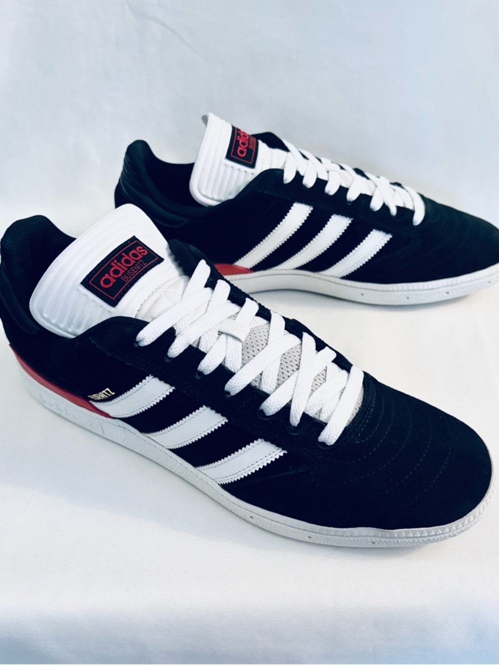 Adidas Busenitz Pro Sneakers (Black w/white stripes)